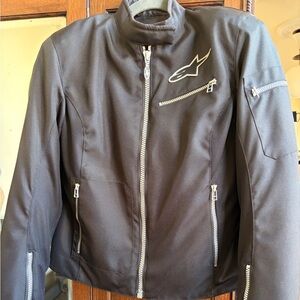 Alpinestars Black Motorcycle Jacket with hard interior